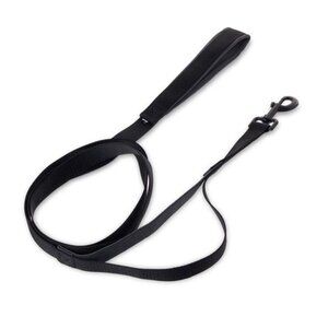 Padded Anti-Shock Dog Leash, Black, Large, 6'